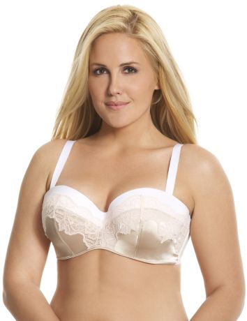 lanebryant bandeau bra satin lace