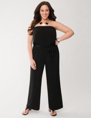lane bryant all white jumpsuit