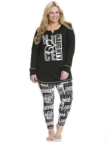 Plus size Naughty &amp; Nice PJ set by Cacique | Lane Bryant