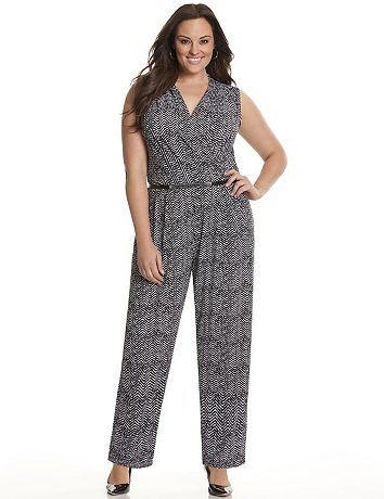 lane bryant all white jumpsuit