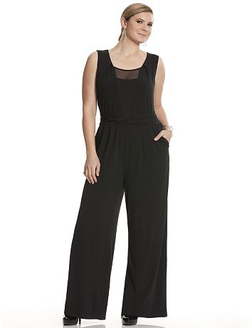 lane bryant all white jumpsuit