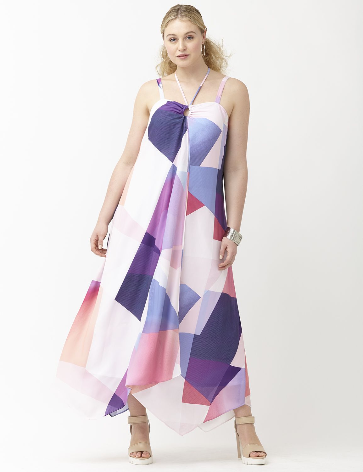 6th & Lane Handkerchief Hem Maxi Dress | Lane Bryant