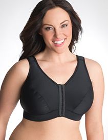 Microfiber front closure sports bra by Cacique