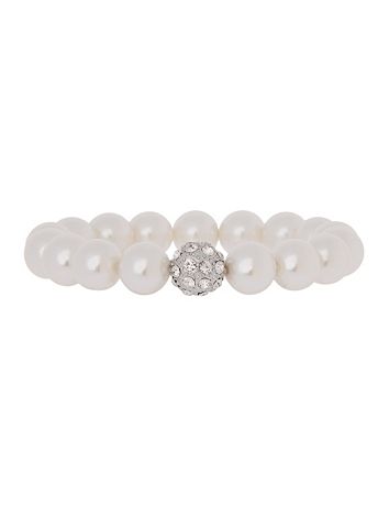Faux pearl stretch bracelet