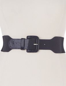Croc buckle stretch belt