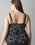 Plus size floral outline swim tank by Miraclesuit