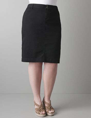 Plus size Twill pencil skirt by DKNY JEANS