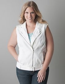 Asymmetric denim vest by DKNY JEANS