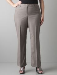 Plus size straight leg suit pant