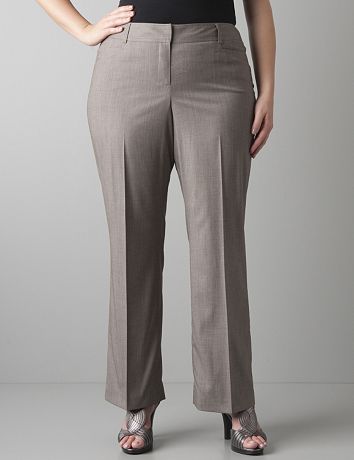Plus size straight leg suit pant