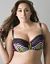 Plus size Chevron stripe push up demi bra