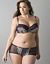 Plus size Chevron stripe push up demi bra