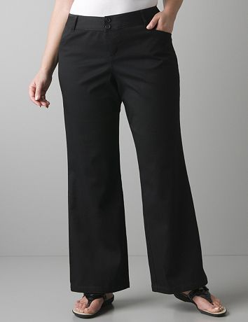 Plus size twill trouser by Lane Bryant