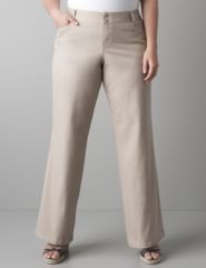 Plus size twill trouser by Lane Bryant