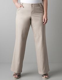 Plus size twill trouser by Lane Bryant