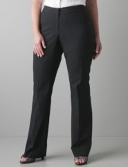 Pinstripe flared leg trouser by Lane Bryant