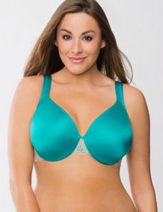 Lace trim full coverage bra by Cacique