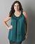 Ruffled jewel neck tank by Lane Bryant