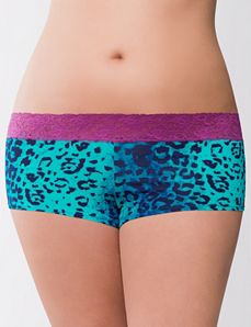 Lace waist boyshort panty by Cacique
