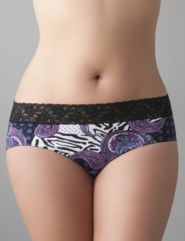 Lace waist hipster panty by Cacique