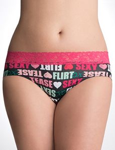 Plus sized Lace waist hipster panty