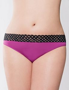 Sparkling grape dot lace waist thong