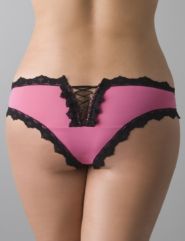 Lace up tanga panty by Cacique
