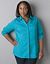 Pleated front long sleeve shirt by Lane Bryant