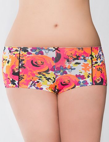 Lace trimmed boyshort panty by Cacique
