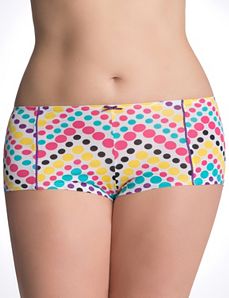 Plus Size lace trimmed boyshort panty