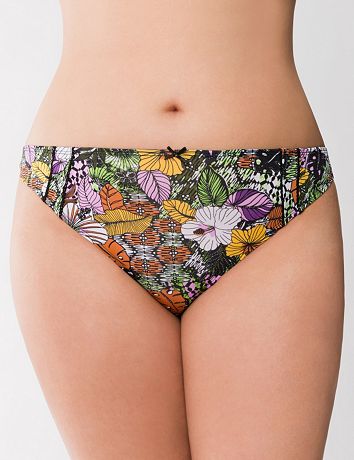 Trimmed thong panty by Cacique