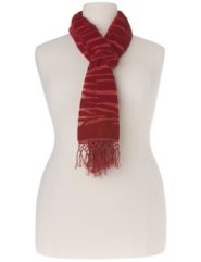 Burnout zebra velvet scarf by Lane Bryant