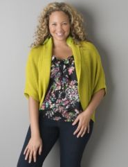 Short sleeve dolman cardigan by Lane Bryant