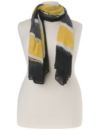 Brushstroke print oversized scarf