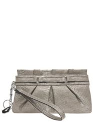Pleated lizard wristlet bag by Lane Bryant