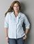 Striped tuxedo ruffle shirt by Lane Bryant