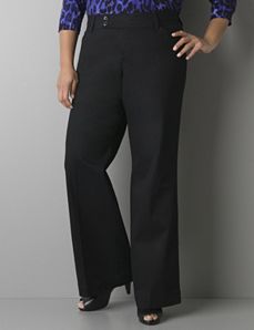 Twill pant with Tighter Tummy Technology by Lane Bryant