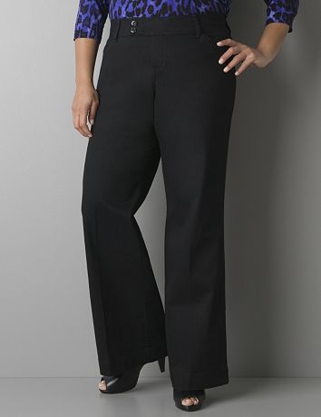 Twill pant with Tighter Tummy Technology by Lane Bryant