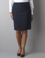 Pinstripe pencil skirt