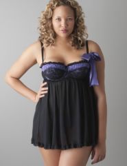 Bow underwire babydoll by Cacique