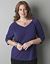Shirred accent 3/4 sleeve top by Lane Bryant
