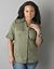 Rolled cuff woven shirt by Lane Bryant