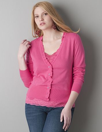 Full figure Ruffled cardigan by Lane Bryant