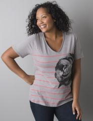Sequin rose graphic tee by Lane Bryant