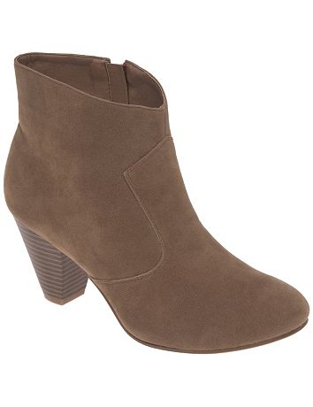 Short faux suede boot by Lane Bryant