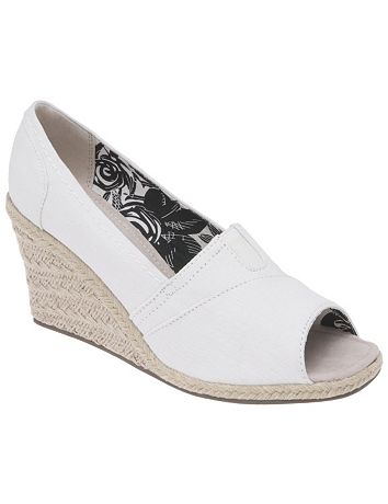 Peep toe canvas espadrille by Lane Bryant