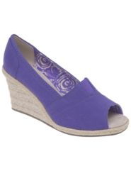 Peep toe canvas espadrille by Lane Bryant