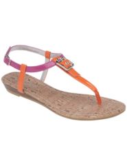 Colorblock T-strap sandal by Lane Bryant