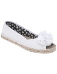Peep toe espadrille flat by Lane Bryant