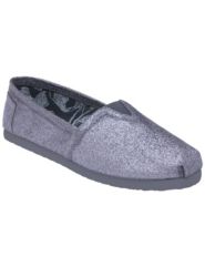 Wide width Glitter canvas flat by Lane Bryant